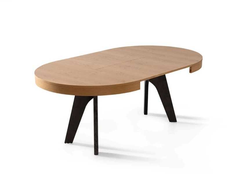 Table à manger ronde et extensible - ADELAIDE
