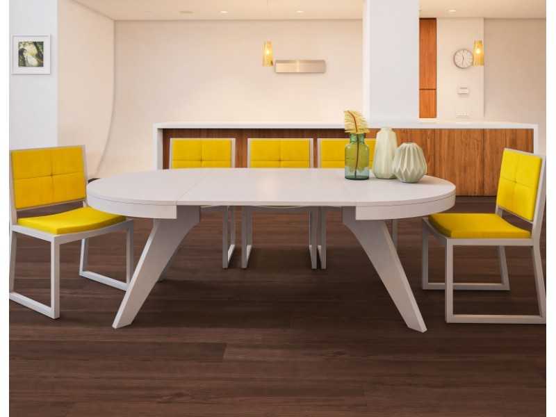 Round and extendable dining table - ADELAIDE