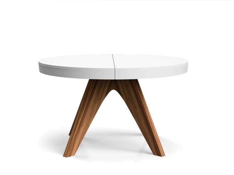 Table à manger ronde et extensible - ADELAIDE