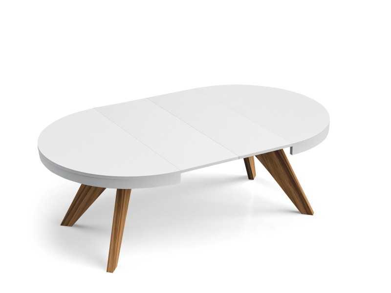 Table à manger ronde et extensible - ADELAIDE