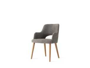 Designer chair with arms - AVELINE BOIS