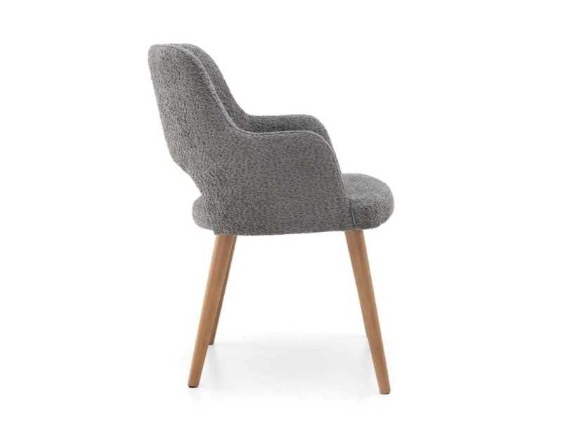 Designer chair with arms - AVELINE BOIS