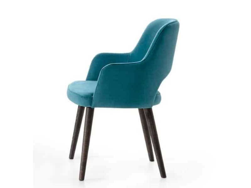 Designer chair with arms - AVELINE BOIS
