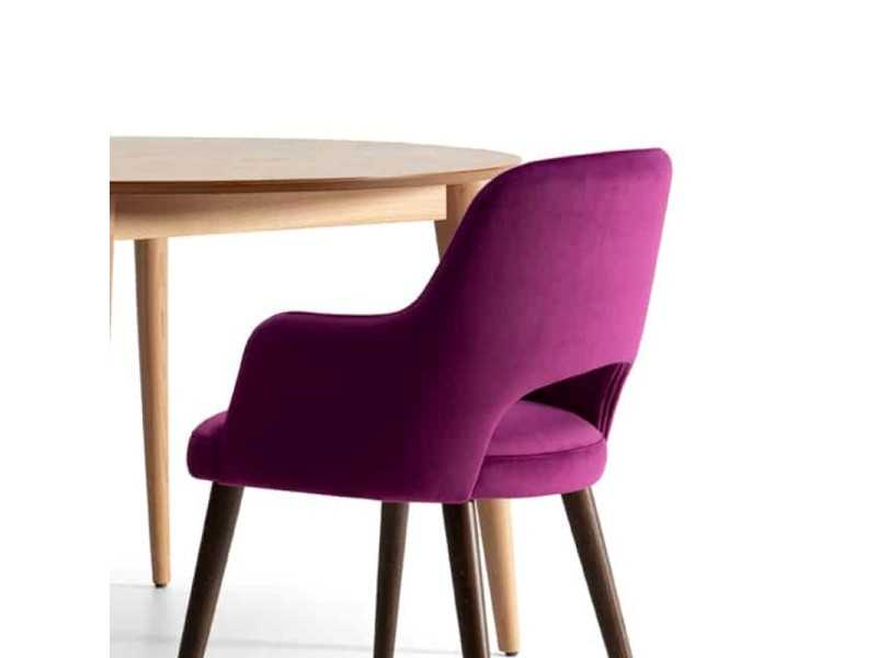 Designer chair with arms - AVELINE BOIS