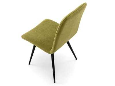 Silla de diseño nórdico tapizada con estructura en acero - ANTOINE ACIER