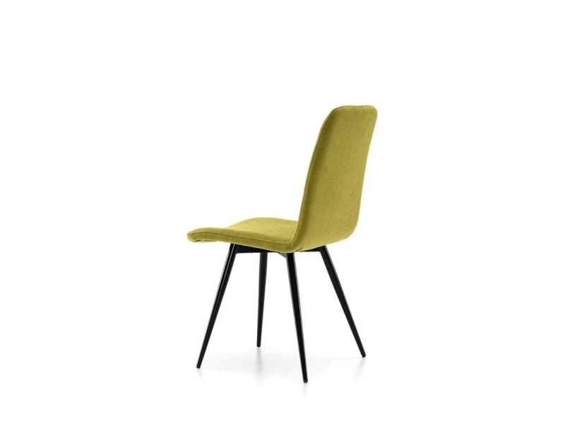 Nordic design upholstered chair with steel structure - ANTOINE ACIER
