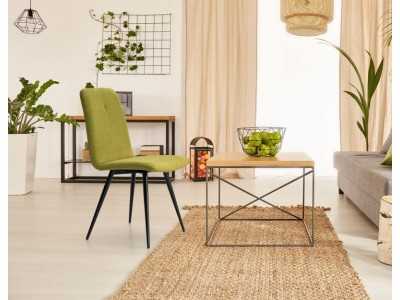 Silla de diseño nórdico tapizada con estructura en acero - ANTOINE ACIER