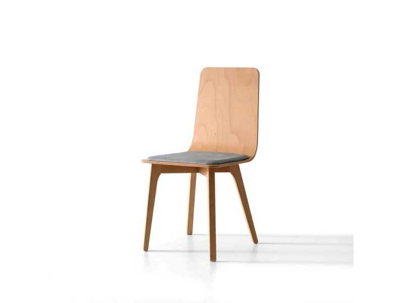 Chaise design nordique avec coussin - ANNIKA WOOD