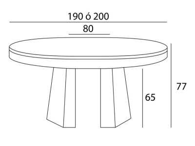 Round and extendable dining table - ANNELI