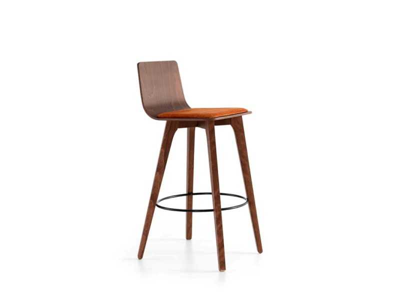 Nordic design stool with cushion - ANNIKA WOOD