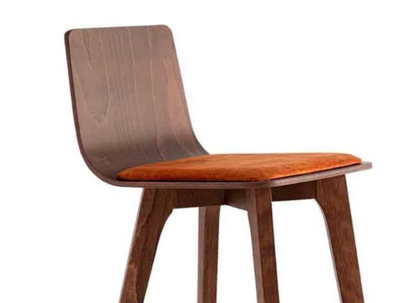 Tabouret design nordique avec coussin - ANNIKA WOOD