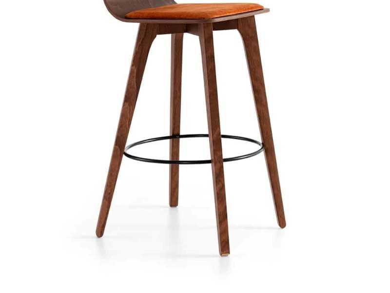 Tabouret design nordique avec coussin - ANNIKA WOOD