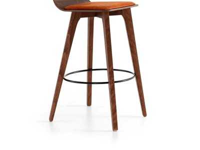 Nordic design stool with cushion - ANNIKA WOOD