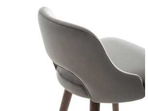 Taburete de diseño con base en madera - ANALIA 2