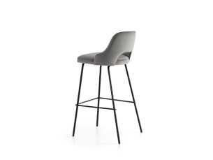 Tabouret design avec piètement en acier laqué - ANALIA ACIER 2