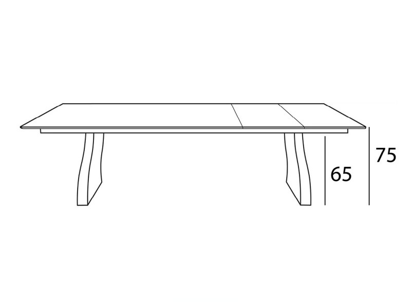 Extendable wooden dining table - AINHOA
