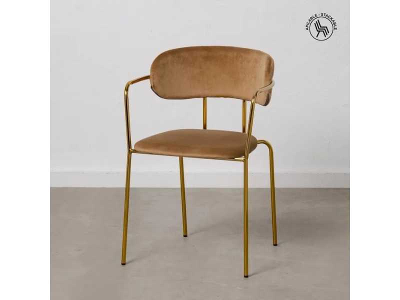 Upholstered chair with lacquered iron structure - NAJAC