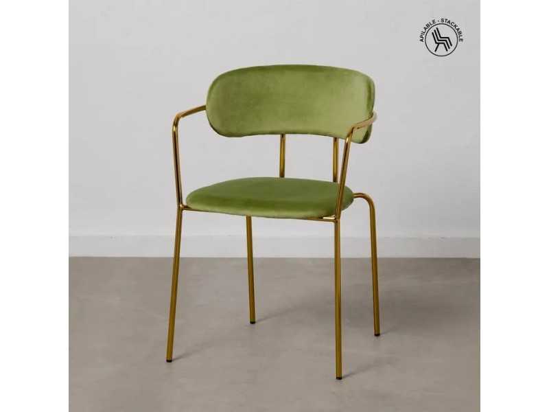 Upholstered chair with lacquered iron structure - NAJAC