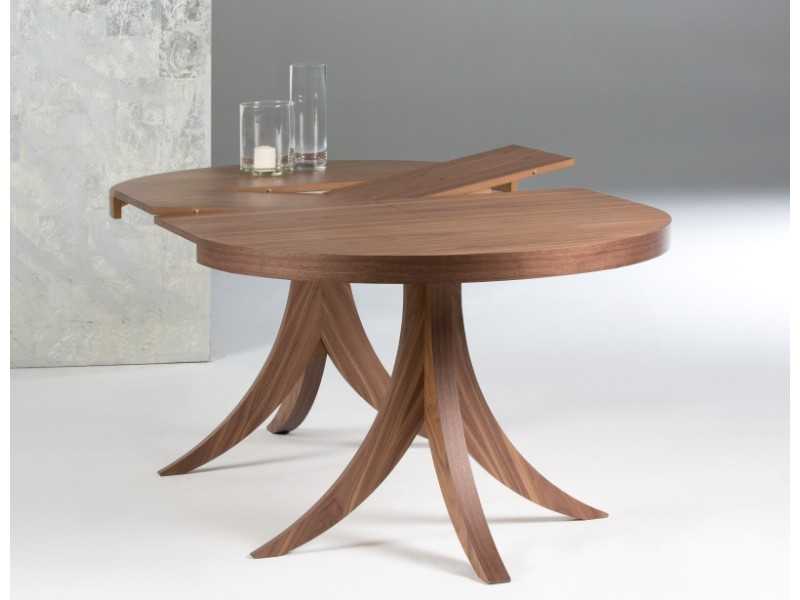 Table à manger ronde et extensible - COURBES