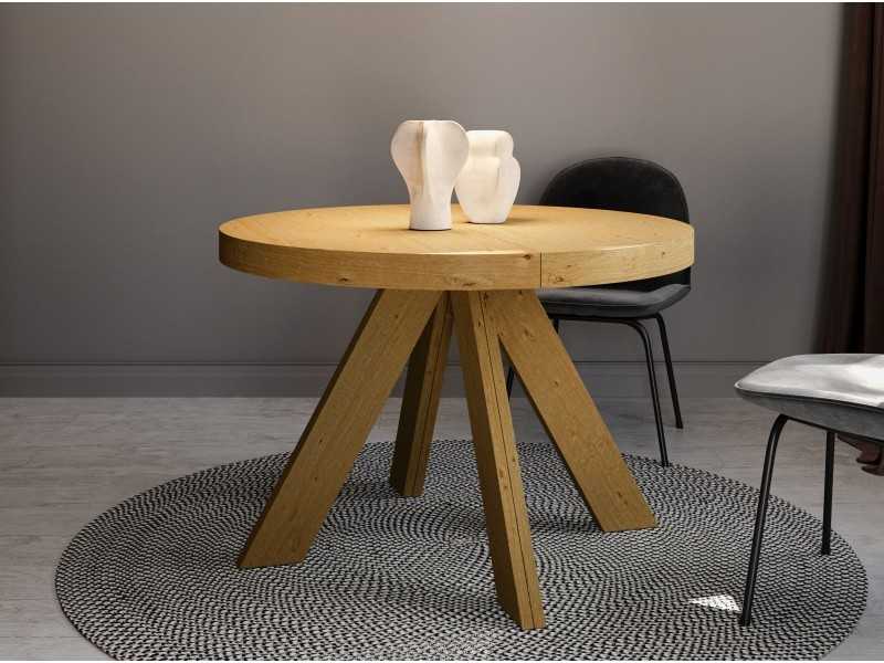 Round and extendable dining table - TREKY