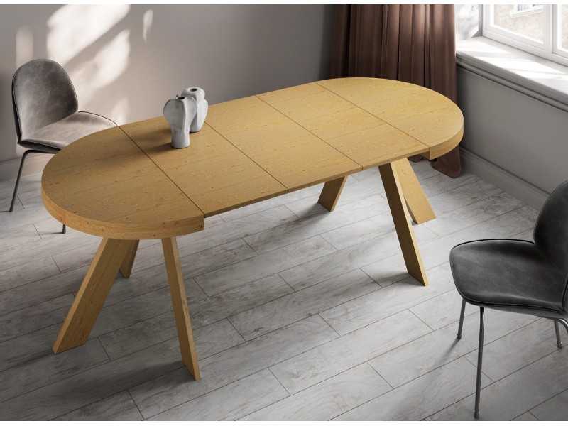 Table à manger ronde et extensible - TREKY