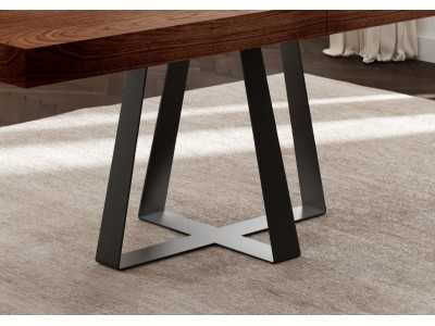 Table à manger extensible avec piètement en acier laqué - VIANDEM