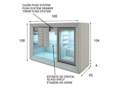 Mueble vinoteca lacado - SYRAH