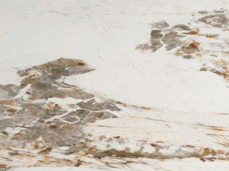 Square walnut coffee table with porcelain marble top - ALBERTINE