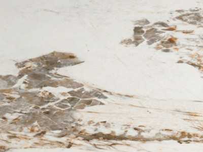 Square walnut coffee table with porcelain marble top - ALBERTINE