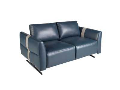2-seater relax sofa upholstered in genuine leather - ADELLE