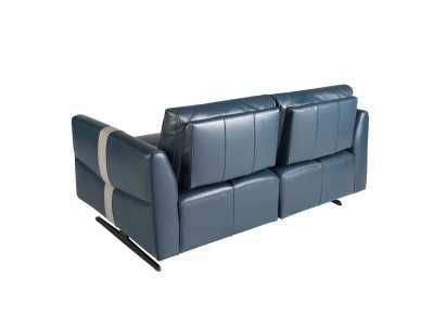 2-seater relax sofa upholstered in genuine leather - ADELLE