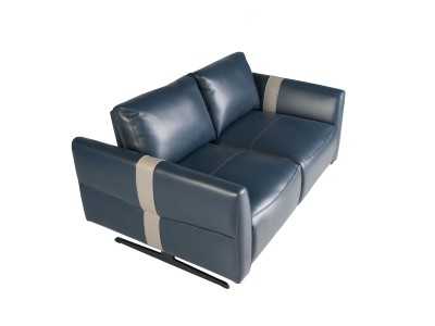 2-seater relax sofa upholstered in genuine leather - ADELLE
