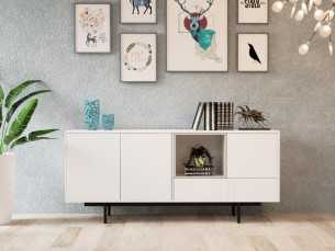 Buffet design laqué avec piètement en métal - ATIKO