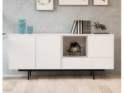 Aparador de diseño lacado con base metálica - ATIKO