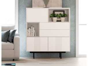 High lacquered design sideboard with metal base - ATIKO 2 2