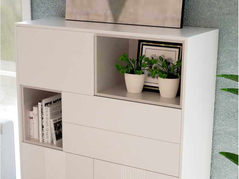 Buffet haut design laqué avec piètement en métal - ATIKO 2
