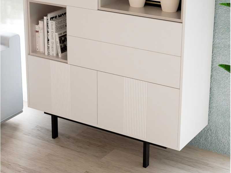 Buffet haut design laqué avec piètement en métal - ATIKO 2