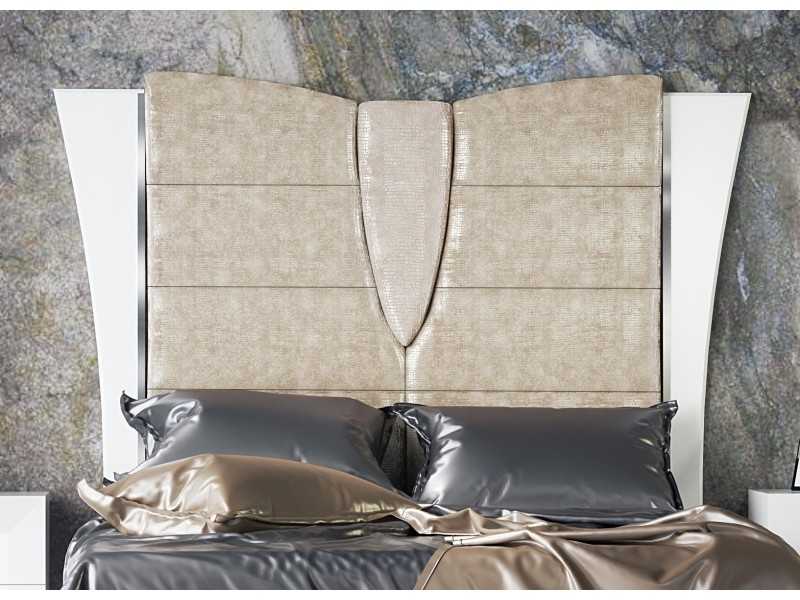 Lacquered and upholstered designer headboard - ADELISE