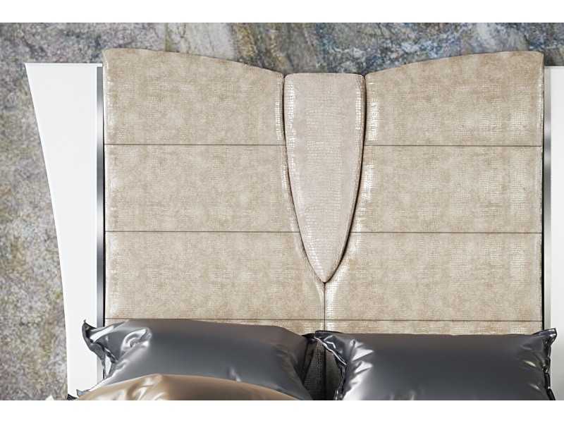 Lacquered and upholstered designer headboard - ADELISE