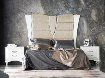 Lacquered and upholstered designer headboard - ADELISE Lacquered and upholstered designer headboard - ADELISE