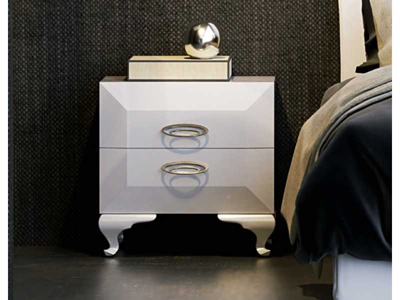 Lacquered bedisde table with Chippendale legs - ADELISE