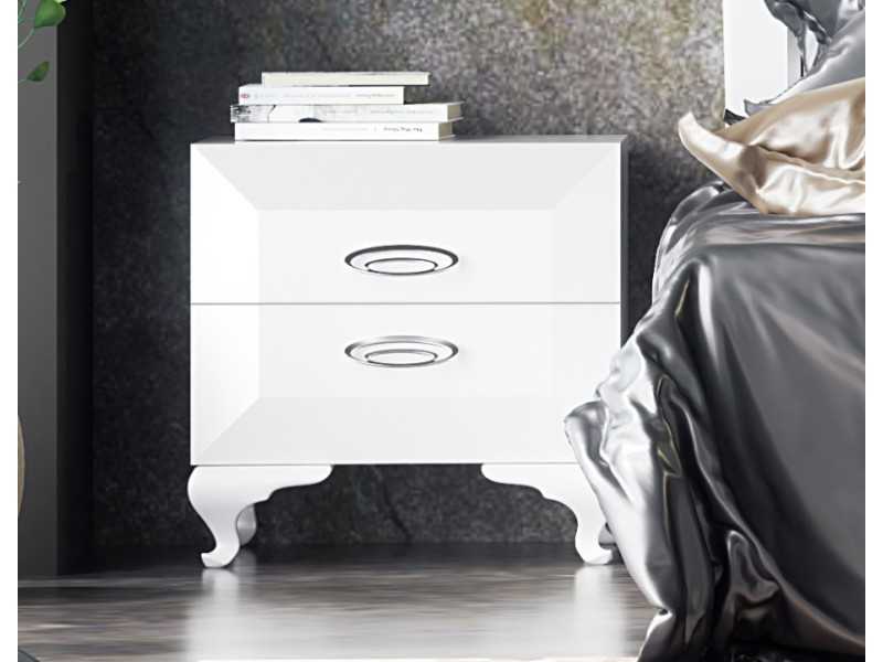 Lacquered bedisde table with Chippendale legs - ADELISE