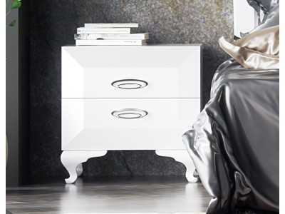 Lacquered bedisde table with Chippendale legs - ADELISE