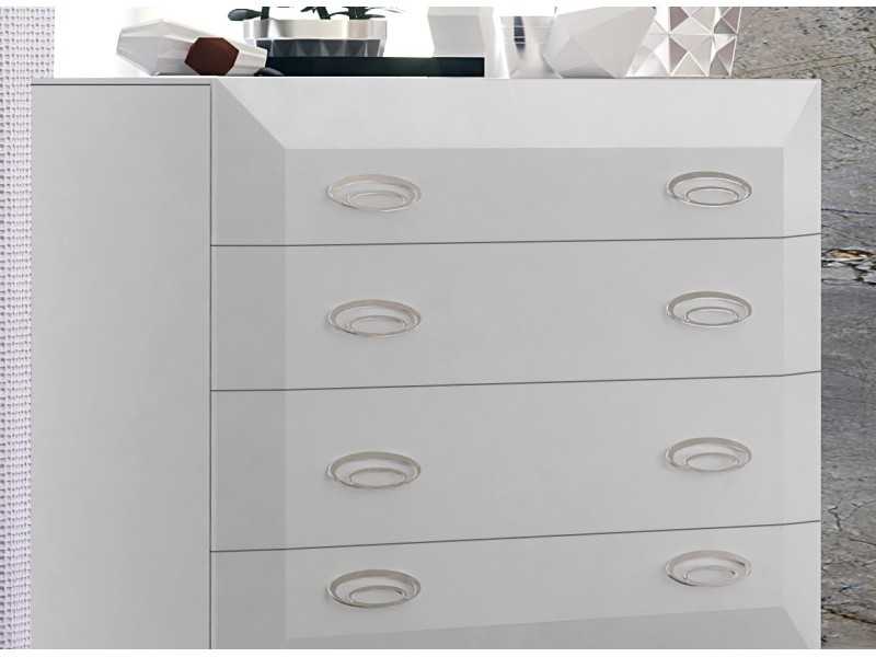 Lacquered 4-drawer chest of drawers with Chippendale legs - ADELISE