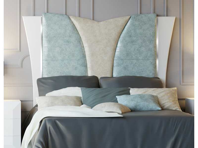 Lacquered and upholstered designer headboard - ALECIA