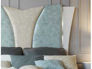 Lacquered and upholstered designer headboard - ALECIA 2