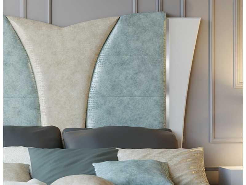 Tête de lit design laquée et tapissée - ALECIA