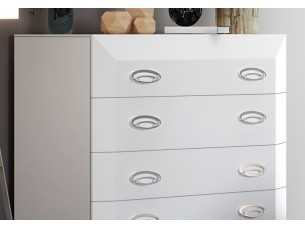 Lacquered chest of drawers with 4 drawers with plinth - ALECIA 2