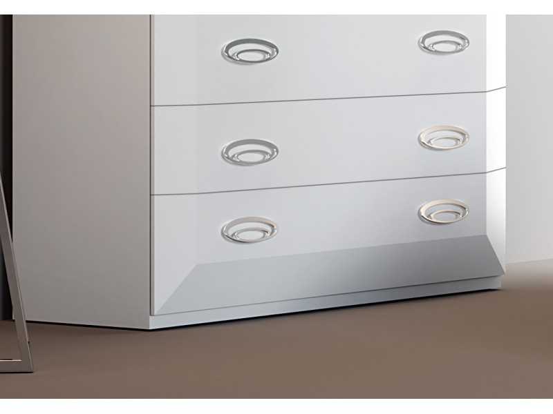 Commode laquée 4 tiroirs avec plinthe - ALECIA