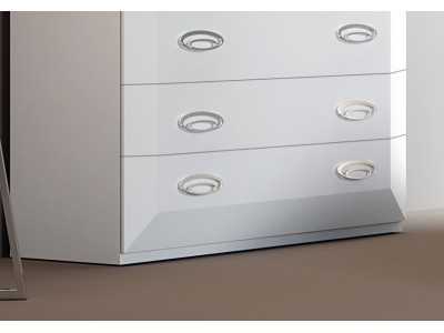Commode laquée 4 tiroirs avec plinthe - ALECIA